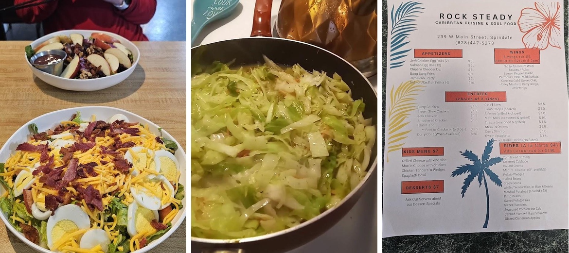 Rock Steady Spindale Menu