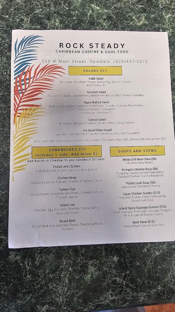Rock Steady Spindale Menu image 4